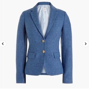 J. Crew Blue Herringbone Schoolboy Blazer 2